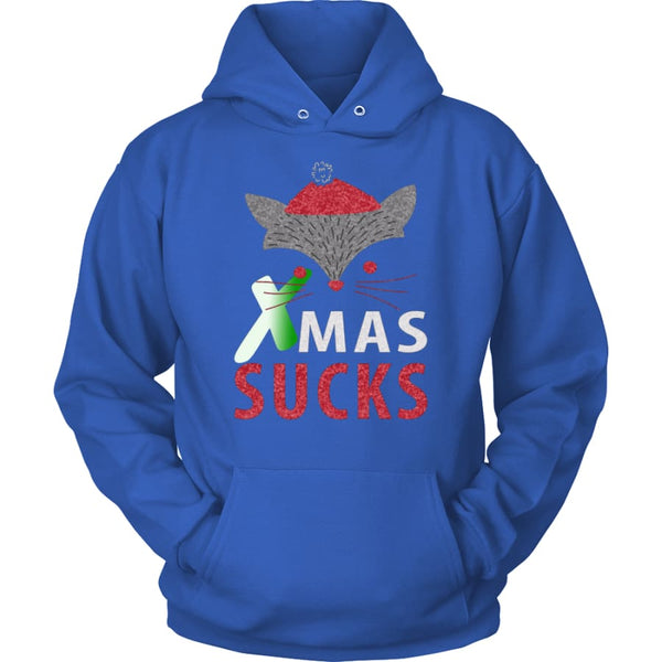 Xmas Sucks - Ugly Christmas Sweater Unisex Hoodie (12 Colors) - Royal Blue / S